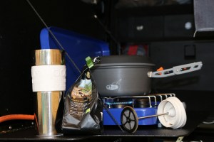 Rumba gaskocher und bodum kaffeepresse edelstahl